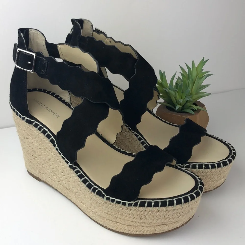 NEW Marc Fisher Calita Espadrille Wedges 11